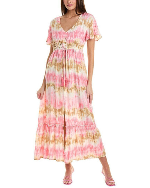 Anna Kay Silk-Blend Maxi Dress Women's Pink M