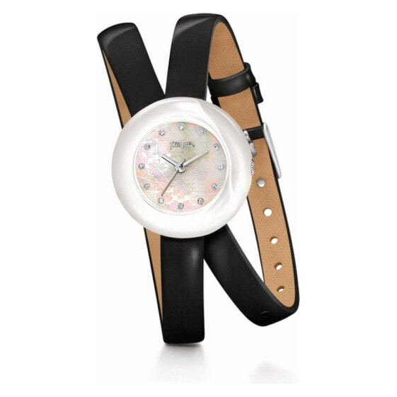 Женские наручные часы с черным кожаным ремешком Folli Follie WF13F030SSK ( 28 mm)