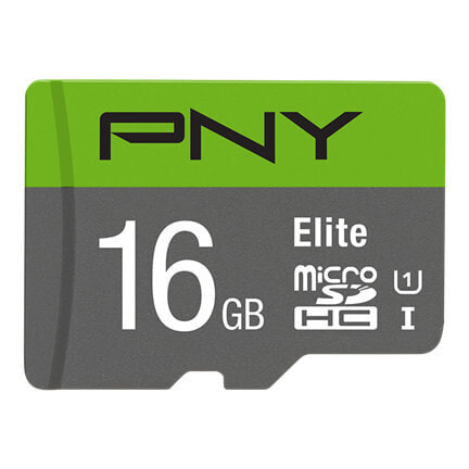 PNY Elite microSDHC 16GB - 16 GB - MicroSDHC - Class 10 - UHS-I - Class 1 (U1)