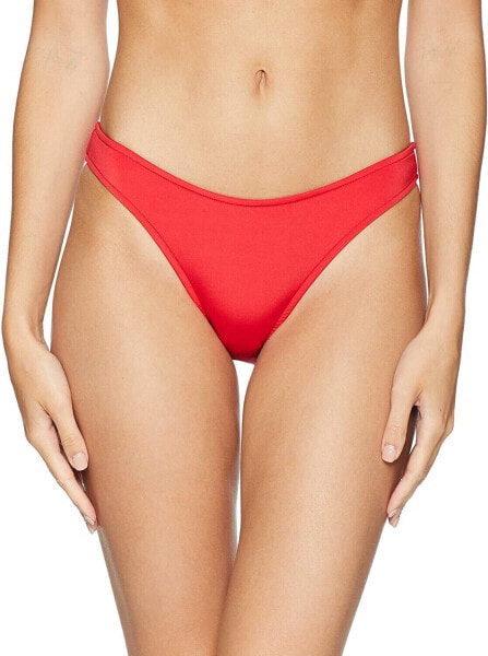 Seafolly Women's 236708 80's Bikini Bottom Flashback Chilli Red Swimwear Size 10