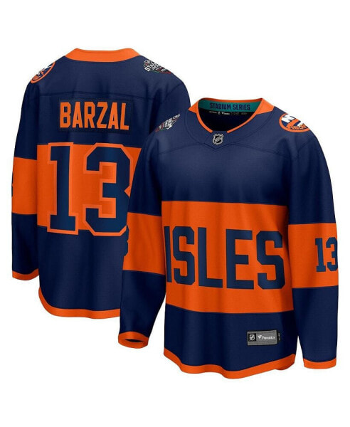 Men's Mathew Barzal Navy New York Islanders 2024 NHL Stadium Series Breakaway Player Jersey