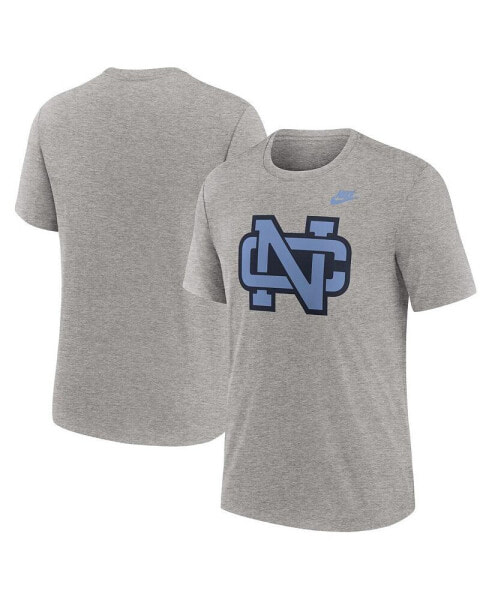 Men's Heather Gray North Carolina Tar Heels Blitz Evergreen Legacy Primary Tri-Blend T-Shirt