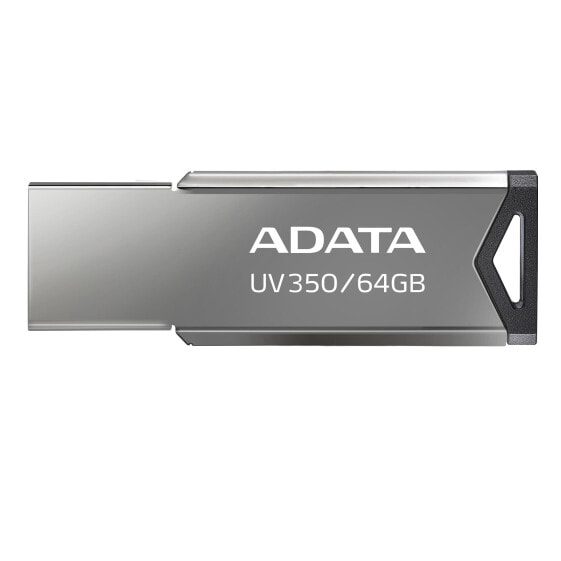 USB флеш-накопитель ADATA UV350 - 32 ГБ - Capless - 5.9 г - Серебристый