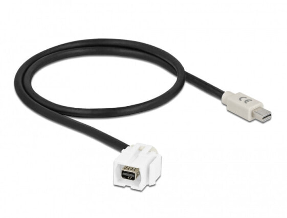 Delock 86860 - Flat - White - Mini DisplayPort - Mini DisplayPort - Female - Male