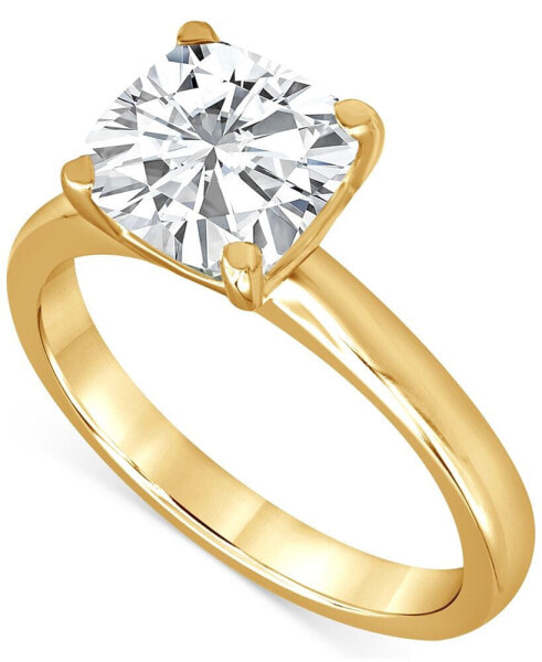 Certified Lab Grown Diamond Cushion-Cut Solitaire Engagement Ring (4 ct. t.w.) in 14k Gold