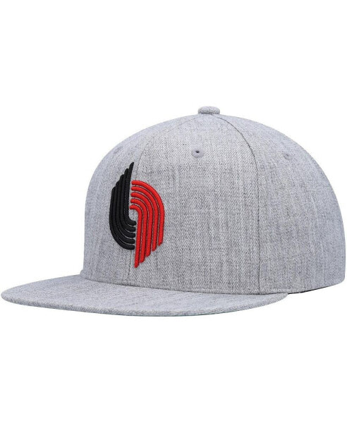 Men's Heather Gray Portland Trail Blazers Hardwood Classics 2.0 Snapback Hat