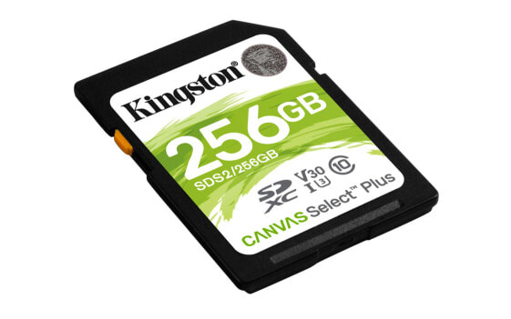 Kingston Canvas Select Plus - 256 GB - SDXC - Class 10 - UHS-I - 100 MB/s - 85 MB/s