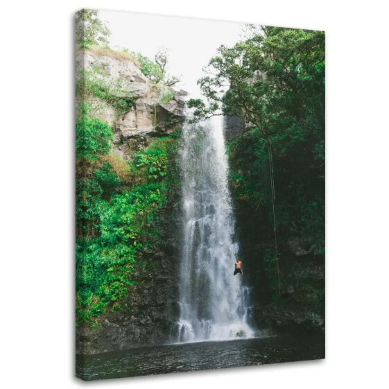 Wandbild Wasserfall Grüne Landschaft