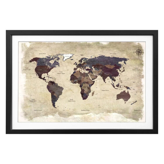 Картина WandbilderXXL Old Worldmap 3