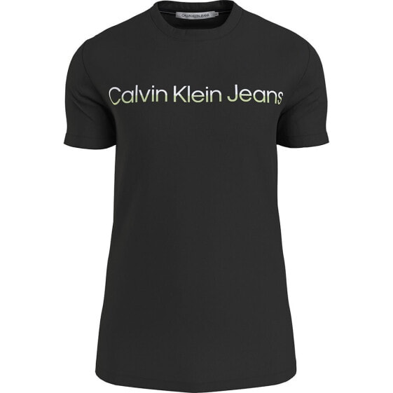 CALVIN KLEIN JEANS Mixed Institutional Logo Short Sleeve T-Shirt