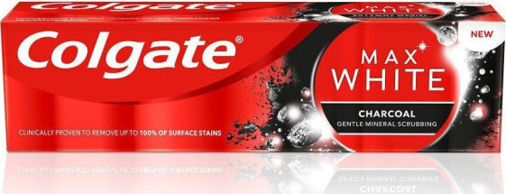 Colgate Max White Charcoal Wybielająca Pasta Do Zębów Z Aktywnym Węglem 75ml