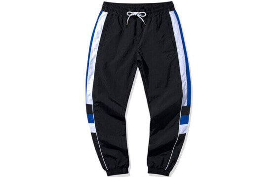 Спортивные штаны Li-Ning AYKQ045-2 Черные с контрастными вставками, модель для пары,
