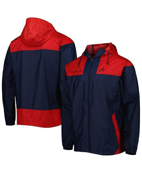 Men's Navy, Red Atlanta Braves Omni-Shade Flash Forward Challenger Full-Zip Windbreaker Jacket