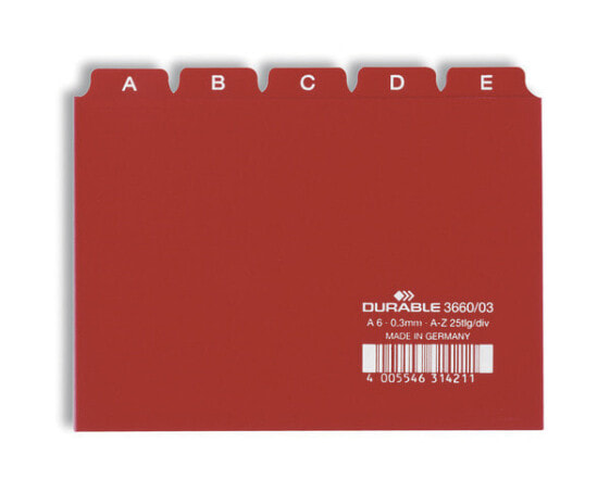 Durable 3660/03 - Red - 148 mm - 105 mm - 25 pc(s)