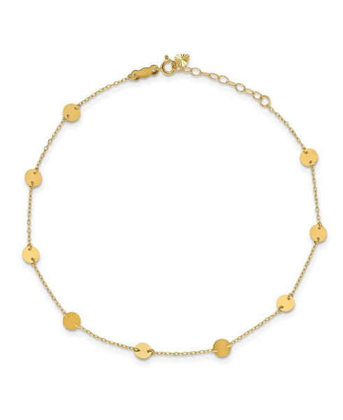 Браслет Macy's Anklet with Adjustable 14k Yellow Gold
