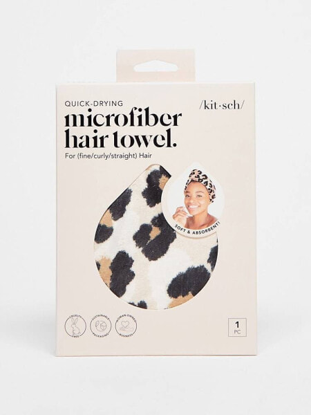 Kitsch Microfiber Hair Towel - Leopard