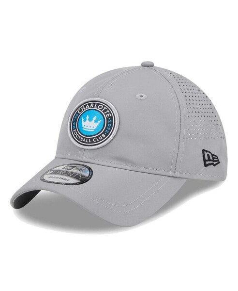 Men's Gray Charlotte FC Active 9TWENTY Adjustable Hat