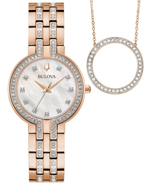 Часы Bulova Classic Crystal Rose Gold-Tone