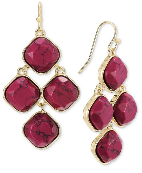 Large Color Stone Drop Earrings, Created for Macy's