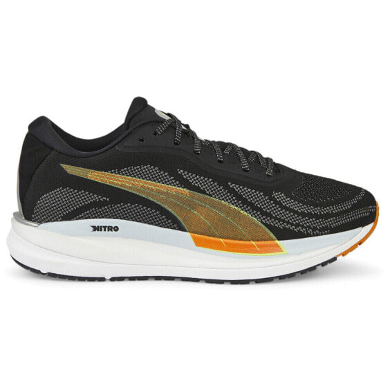 Puma Magnify Nitro Knit Running Mens Black Sneakers Athletic Shoes 37690704