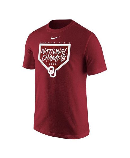 Men's Crimson Oklahoma Sooners 2022 NCAA Softball Women's College World Series Champions T-shirt