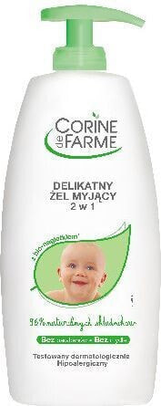 Corine de Farme Hypoallergenic Gentle Shower Gel Детский гель 2 в  1 с маслом сладкого миндаля 500 мл