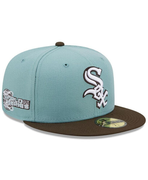 Men's Light Blue, Brown Chicago White Sox 2005 World Series Beach Kiss 59FIFTY Fitted Hat