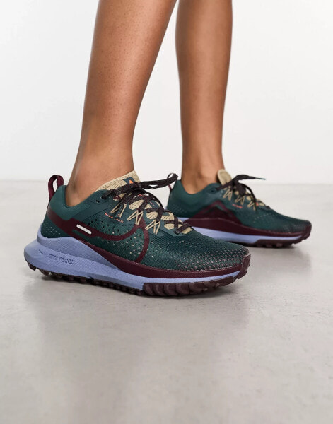 Nike Running React Pegasus Trail Gore-Tex women's trainers in dark grey multi