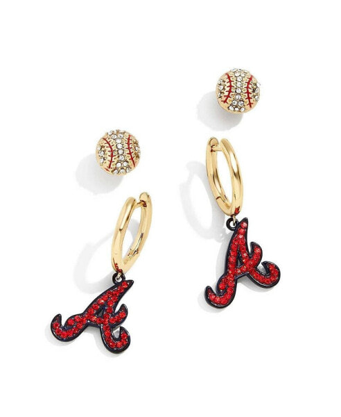 Women's Atlanta Braves Team Earrings Set