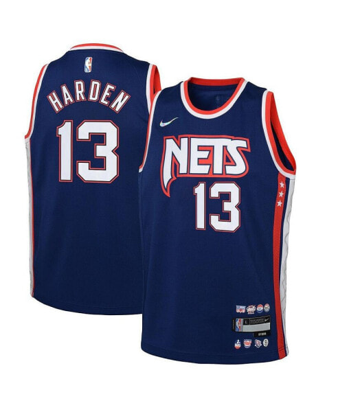 Футболка детская мальчиков Nike James Harden Brooklyn Nets 2021/22 Swingman Jersey - City Edition