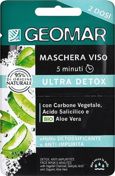 Detox-Gesichtsmaske mit schwarzer Tonerde und Bio Aloe Vera