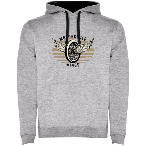 KRUSKIS Motorcycle Wings Bicolor hoodie