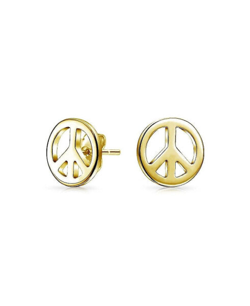 Серьги Bling Jewelry Small Round Peace Sign