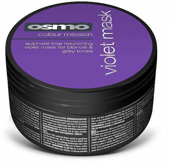 Pflegende farbausgleichende Haarmaske für blondes Haar - Osmo Silverising Violet Mask 100 ml