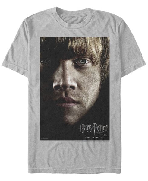 Harry Potter Men's Deathly Hallows Ron Weasley Big Face Poster Short Sleeve T-Shirt