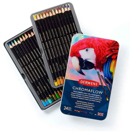 Цветные карандаши Derwent Metallic Box Chromaflow 24 шт.