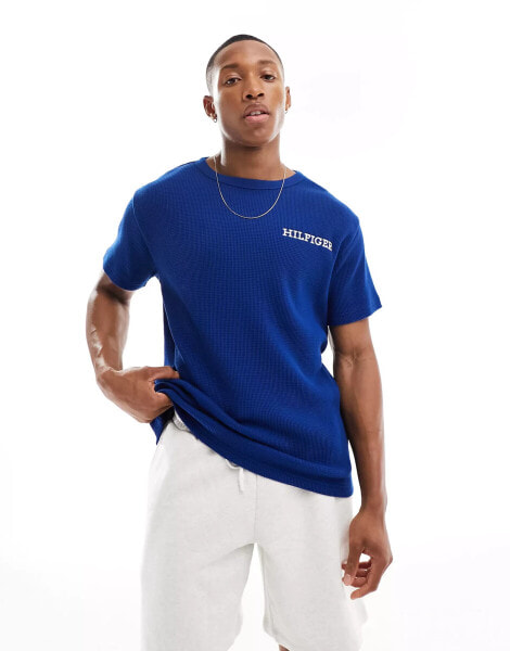 Tommy Hilfiger monotype lounge t shirt in blue