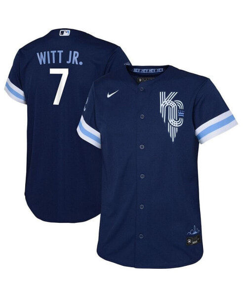 Toddler Boys and Girls Bobby Witt Jr. Navy Kansas City Royals City Connect Replica Player Jersey