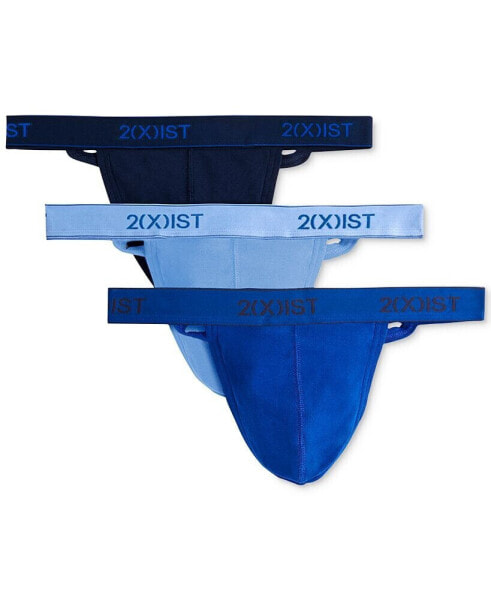 Men's 3-Pk. Cotton Essential Y-Back Thongs