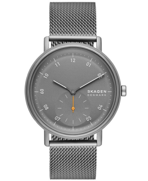 Men's Kuppel Quartz Three Hand Gray Stainless Steel Watch, 44mm