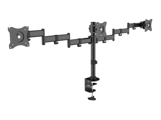 Кронштейн Equip 13"-27" Articulating Triple Monitor Desk Mount Bracket - Clamp - 24 kg - 33 cm (13") - 68.6 cm (27") - 100 x 100 mm - Black