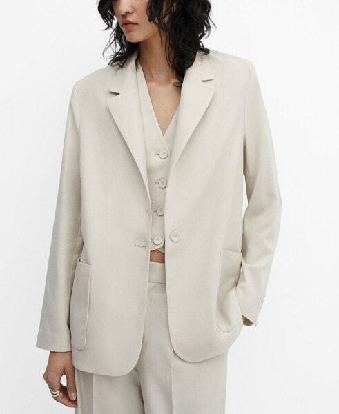 Women's Pockets Suit Blazer