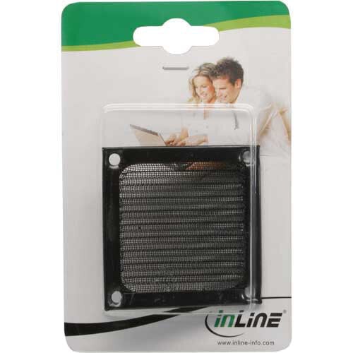 InLine Fan grid aluminum filter - black - 60x60mm