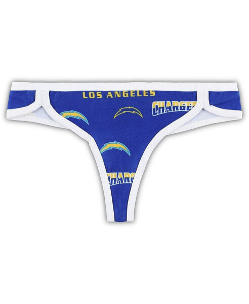 Women's Powder Blue, White Los Angeles Chargers Breakthrough Knit Thong