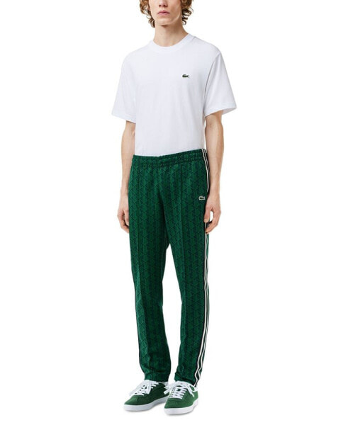 Men's Geo Print Elastic-Waist Pants