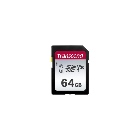 Transcend SD Card SDXC 300S 64GB - 64 GB - SDXC - Class 10 - NAND - 95 MB/s - 40 MB/s