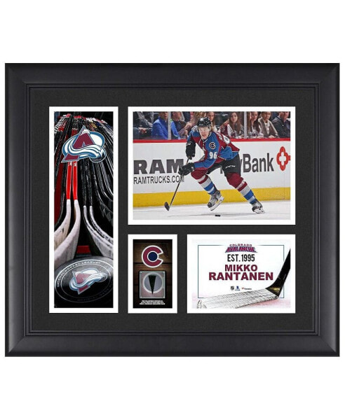 Mikko Rantanen Colorado Avalanche Framed 15" x 17" Player Collage with a Piece of Game-Used Puck