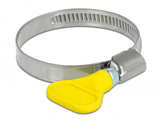 Delock 19517 - Butterfly clamp - Yellow - Plastic - Stainless steel - Polybag - 3.2 cm - 5 cm