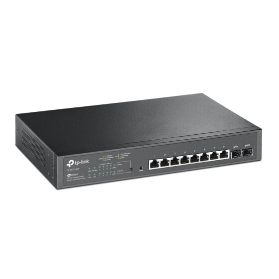 TP-Link JetStream 10-Port Gigabit Smart PoE Switch with 8-Port PoE+ - Managed - L2/L2+ - Gigabit Ethernet (10/100/1000) - Power over Ethernet (PoE) - Rack mounting - 1U