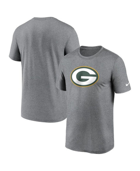 Men's Heather Charcoal Green Bay Packers Legend Logo Performance T-shirt